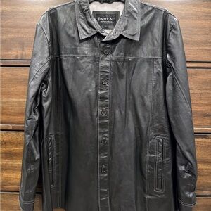 Brand New Never Been Worn Black Lightweight Leather Shirt Jacket